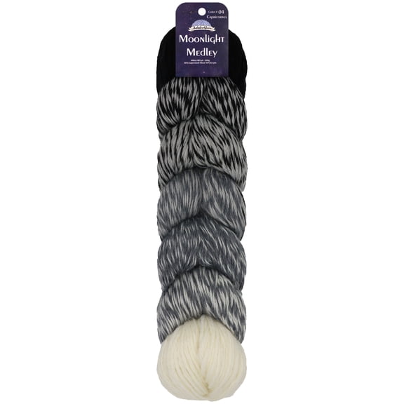 JubileeYarn Moonlight Medley Yarn - Ombré DK Merino Wool/Acrylic - 200g/Hank - Scorpius - 1 Hank
