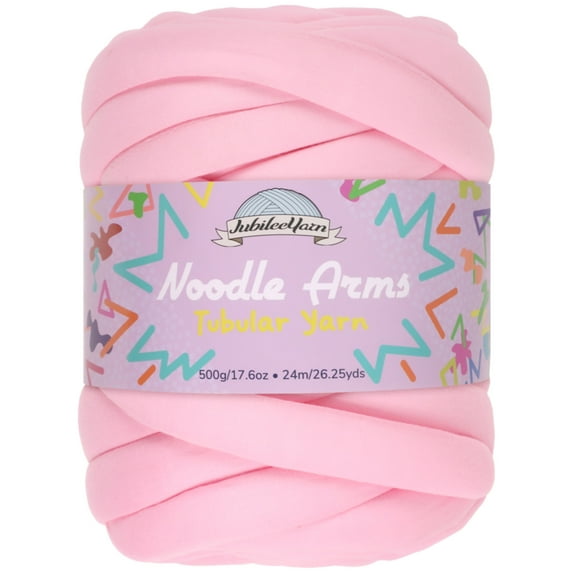 JubileeYarn Noodle Arms Yarn - 500g/Skein Tubular Jumbo Polyester - Mushie - 1 Skein