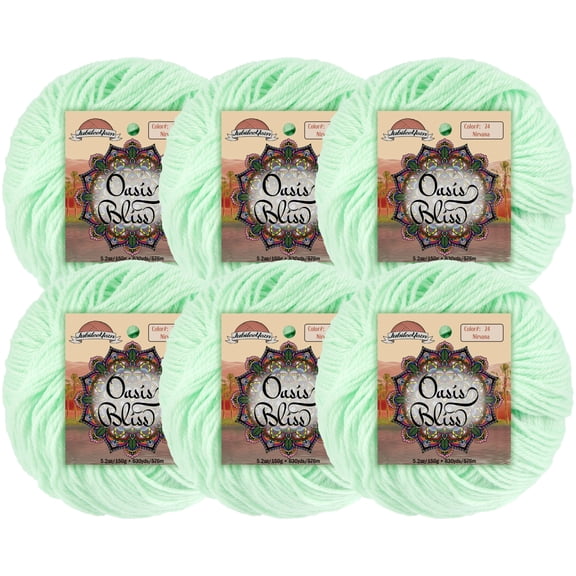 JubileeYarn Oasis Bliss Yarn - Super Fine Weight - 25g/Ball - Nirvana - 6 Balls