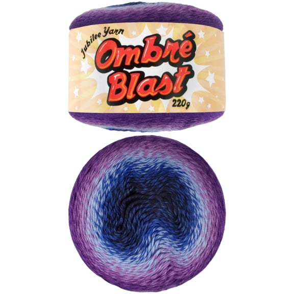 JubileeYarn Ombré Blast Yarn- Baby Weight - 220g/cake - Shadowthrone - 1 Cake