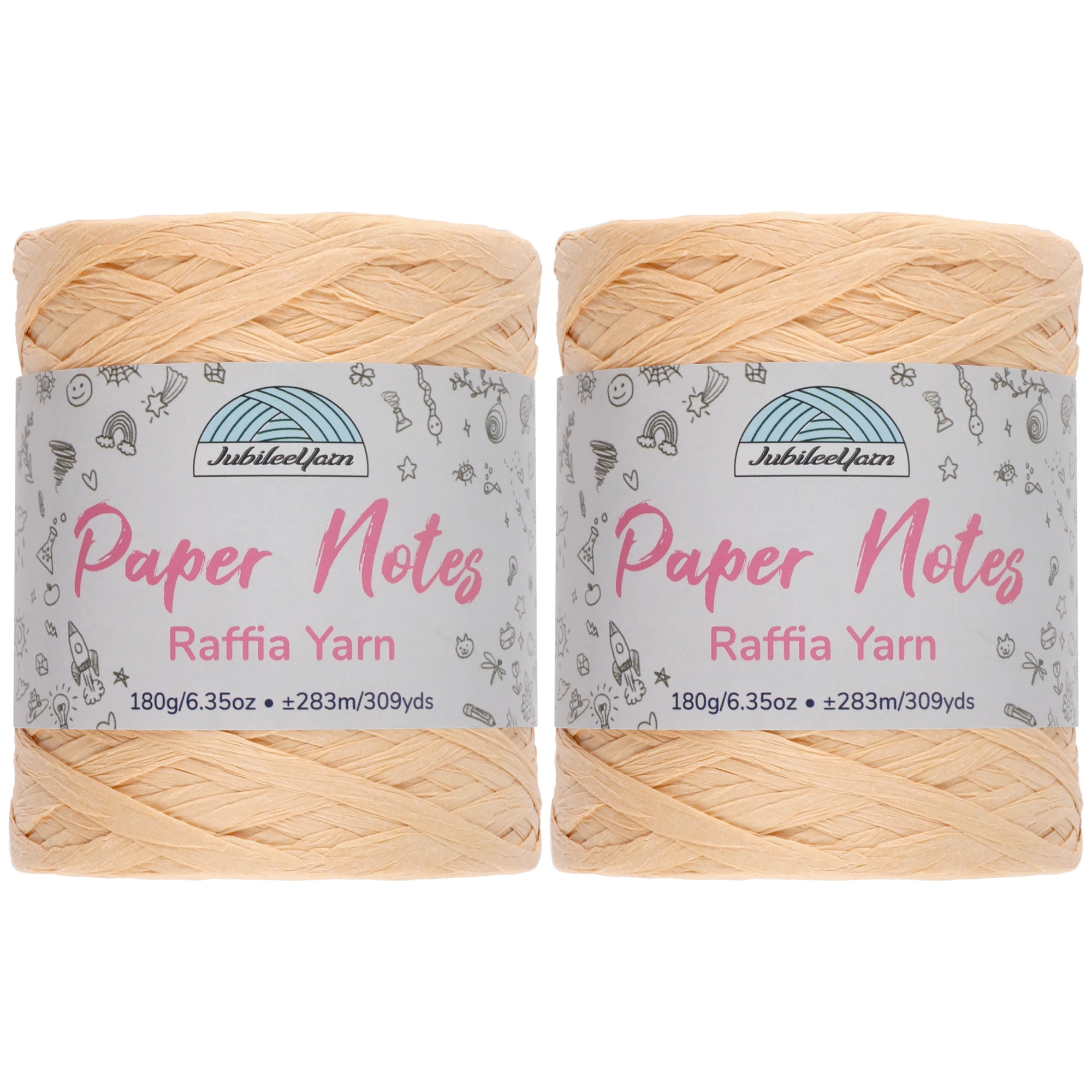 JubileeYarn Paper Notes Yarn - 180g/Cone Worsted Paper - Ami Guru - 2 Cones