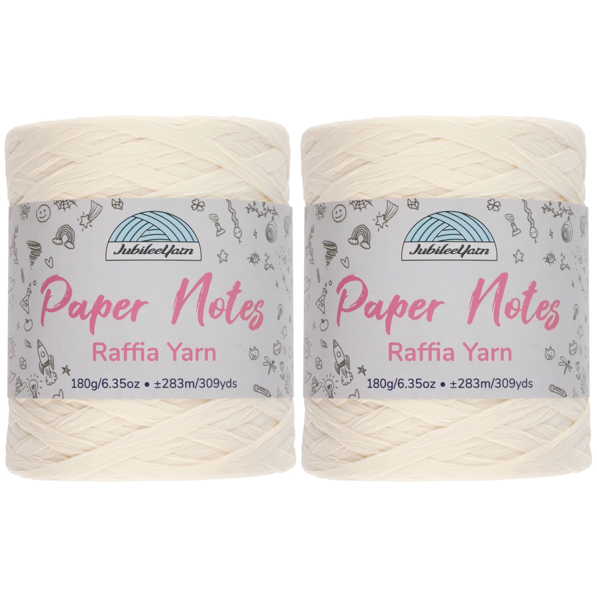 JubileeYarn Paper Notes Yarn - 180g/Cone Worsted Paper - Boss Floss - 2 Cones
