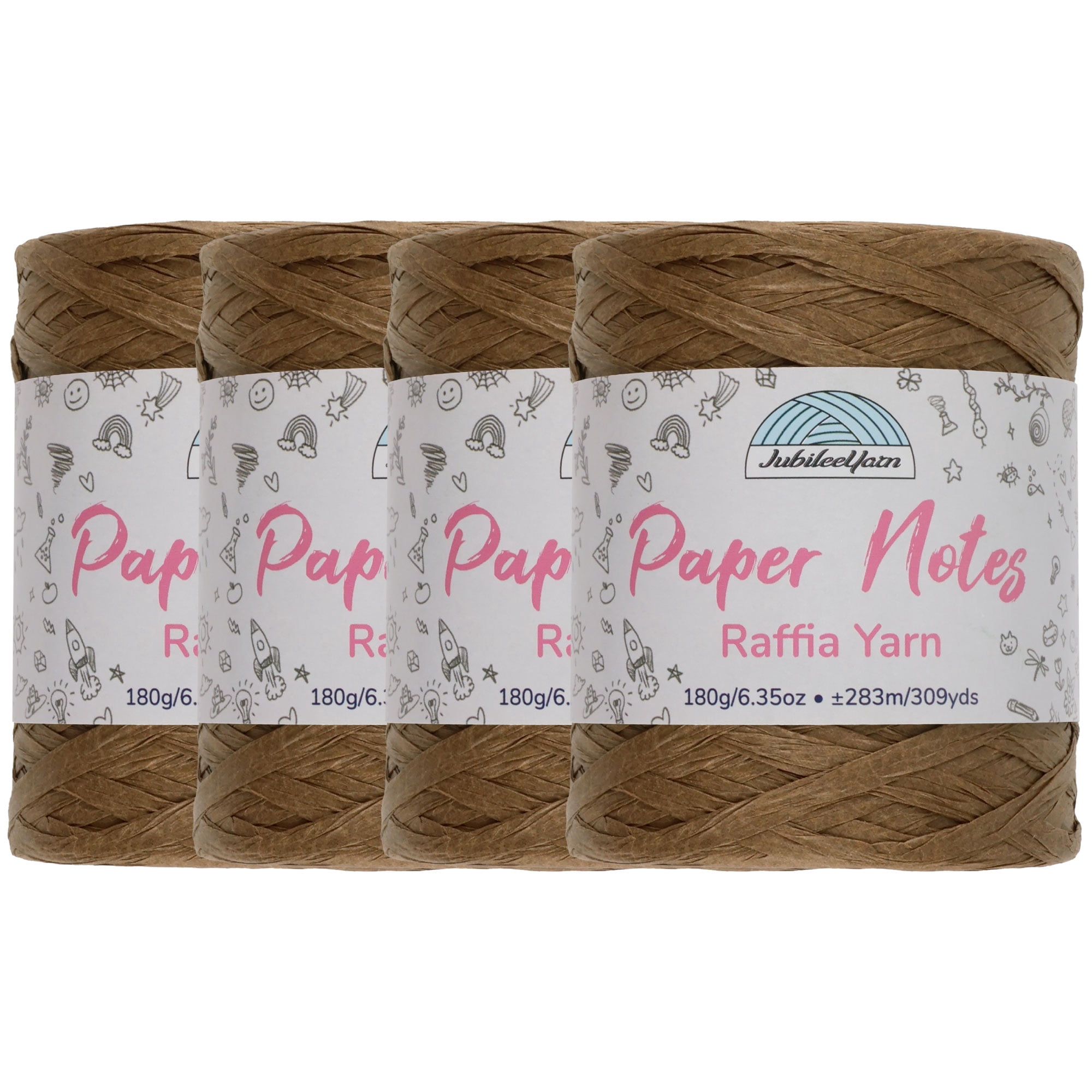 JubileeYarn Paper Notes Yarn - 180g/Cone Worsted Paper - Legally Brunette - 4 Cones