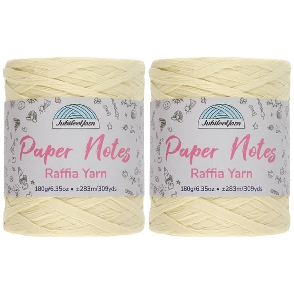 JubileeYarn Paper Notes Yarn - 180g/Cone Worsted Paper - Yellow Fellow - 2 Cones