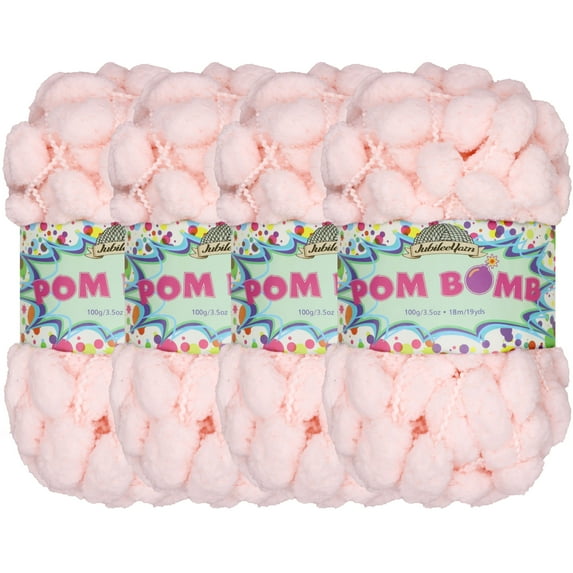 JubileeYarn Pom Bomb Yarn - Super Bulky Polyester - Amped Up - 4 Skeins