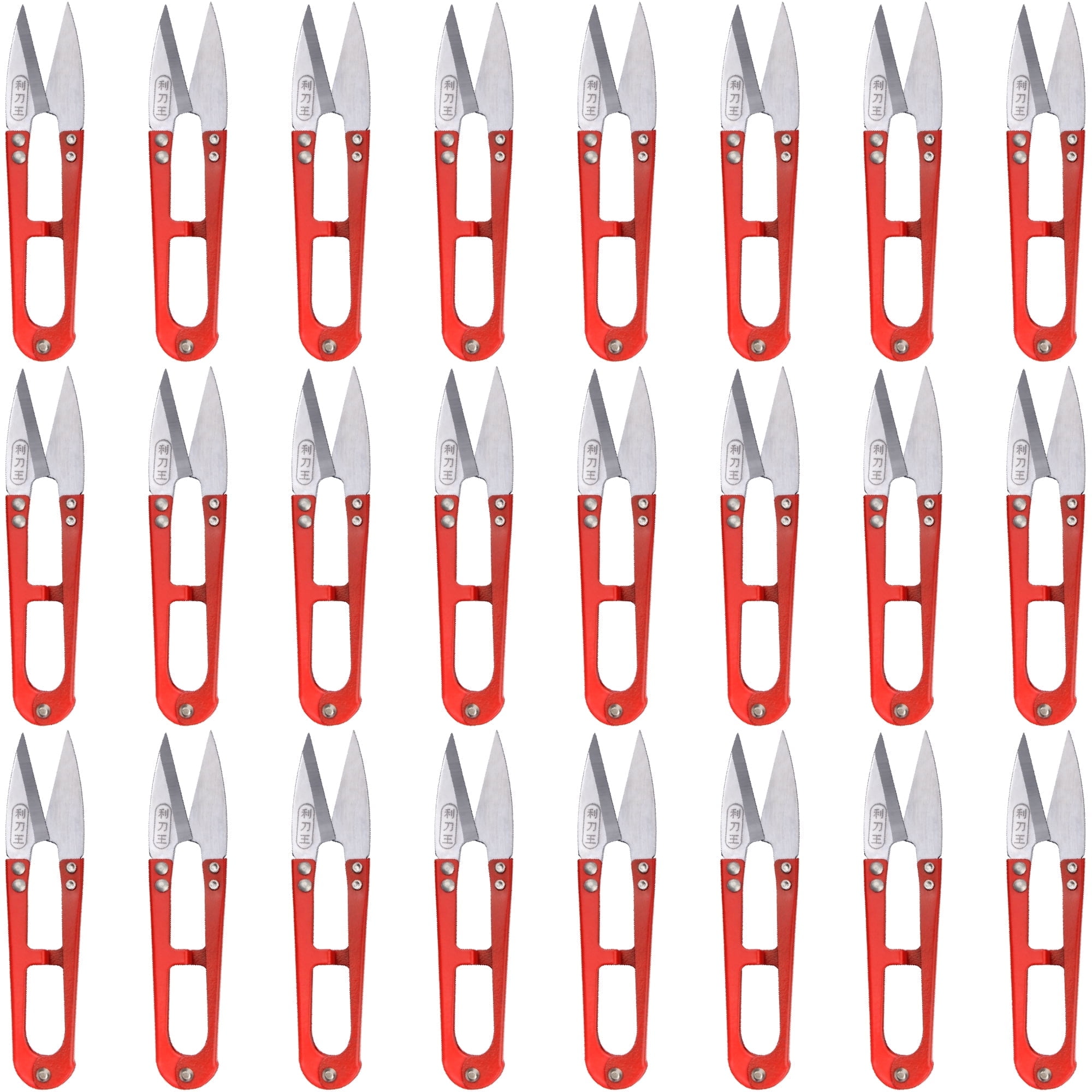 JubileeYarn Hobby Forge Snips - Mini Metal Cutter for Pruning and Embroidery - Red - 24 Units