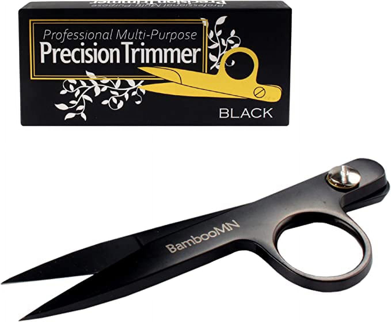 JubileeYarn Professional Multi-Purpose Titanium Precision Trimmer - Black - 1 Pair
