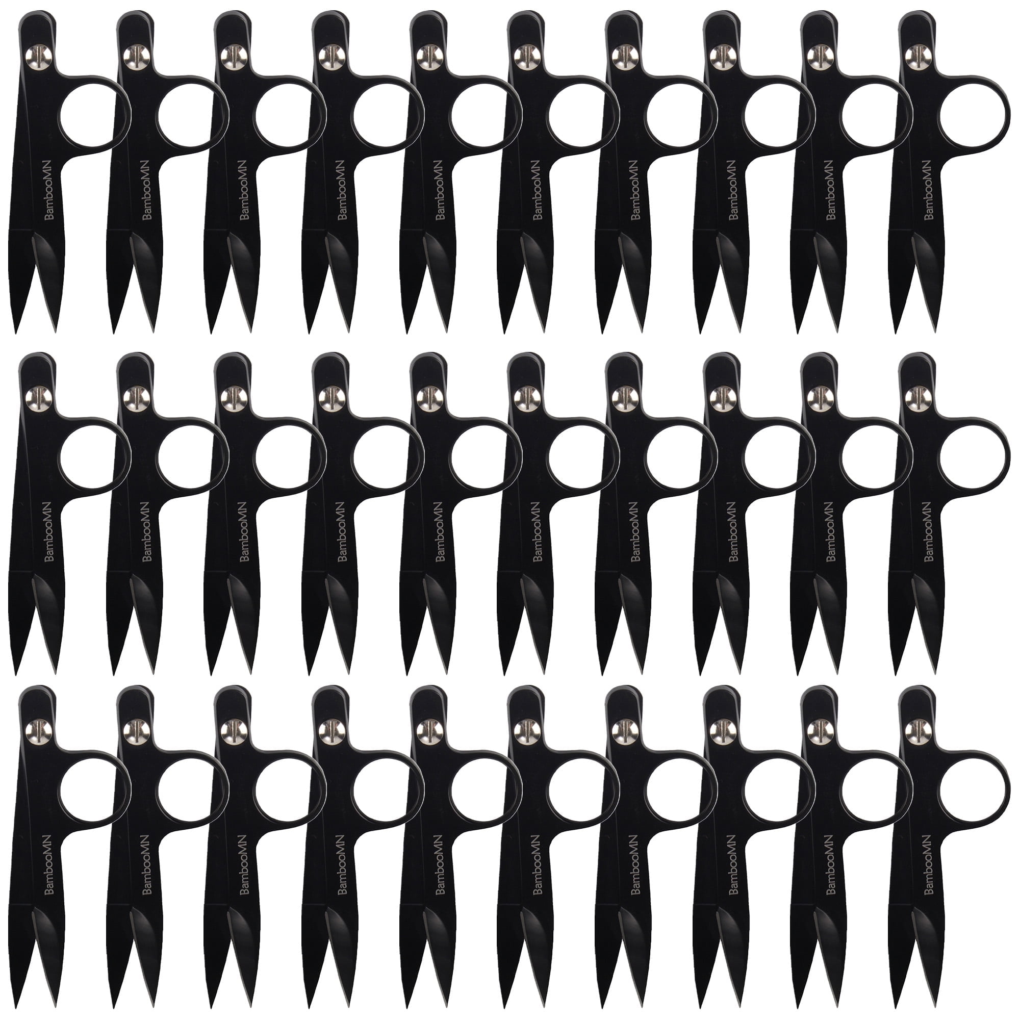 JubileeYarn Professional Multi-Purpose Titanium Precision Trimmer - Black - 30 Pairs