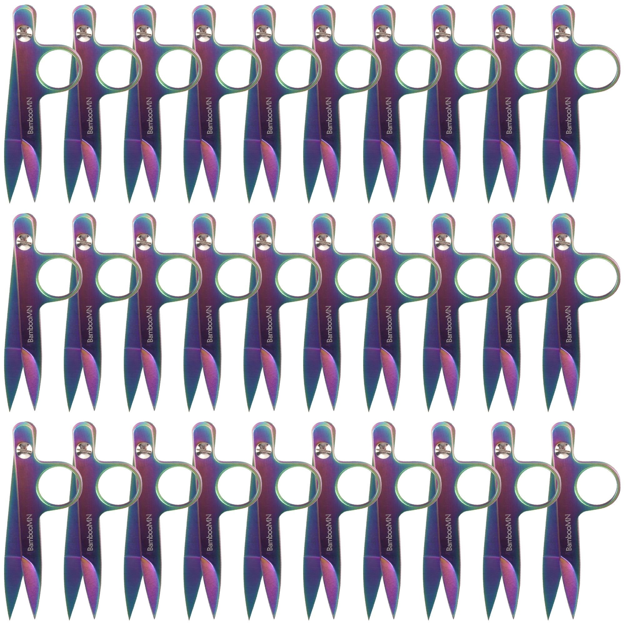 JubileeYarn Professional Multi-Purpose Titanium Precision Trimmer - Rainbow - 30 Pairs