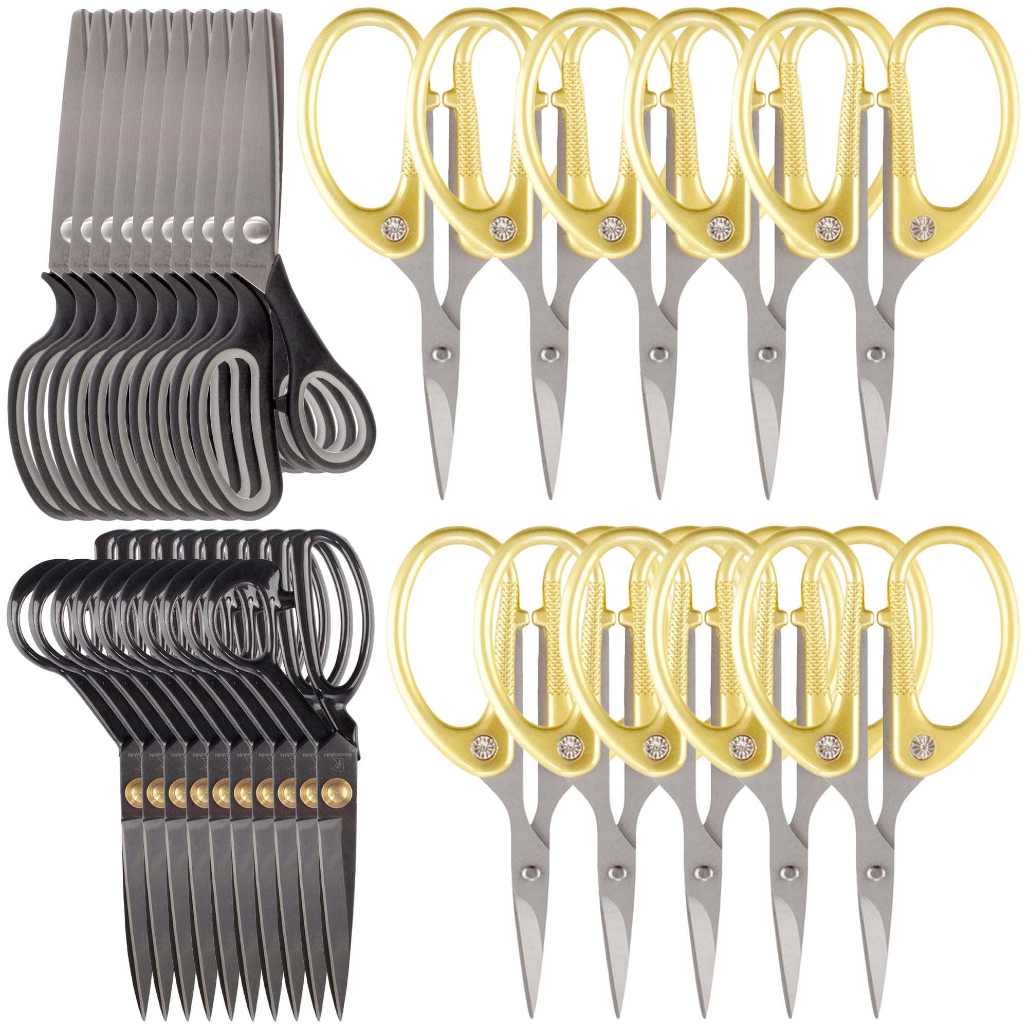 JubileeYarn Professional Sewing Scissors Set - Pinking, Embroidery, & Fabric Shears - 10 Sets
