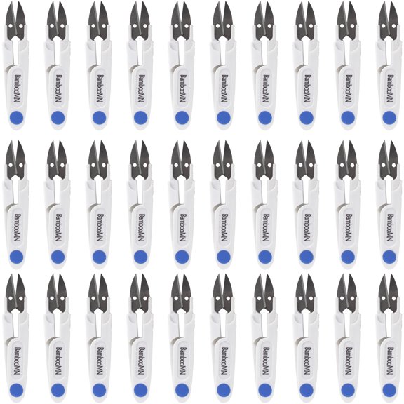 JubileeYarn Professional Thread Snips - Multi-Purpose Travel Scissor - Blue - 30 Pairs