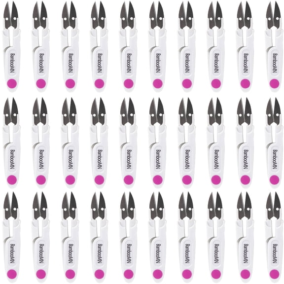 JubileeYarn Professional Thread Snips - Multi-Purpose Travel Scissor - Purple - 30 Pairs