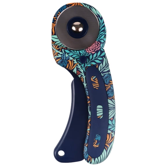 JubileeYarn Rotary Rodeo Steel Fabric Scissors - Botanical Blue - 1 Unit