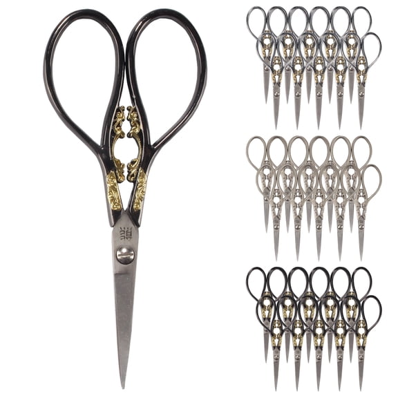 JubileeYarn Scrollwork Embroidery Craft Scissors - Assortment - 30 Pairs