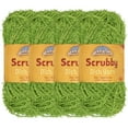 thumbnail image 1 of JubileeYarn Scrubby Dish Yarn - 50g/Skein Dishcloth Polyester - Lime Green - 4 Skeins, 1 of 7