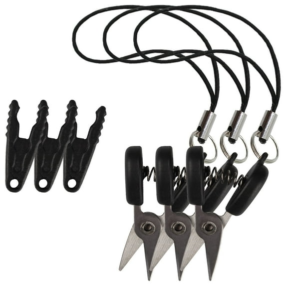 JubileeYarn Snippy Portable Keychain Scissors - Atomic Black - 3 Scissors