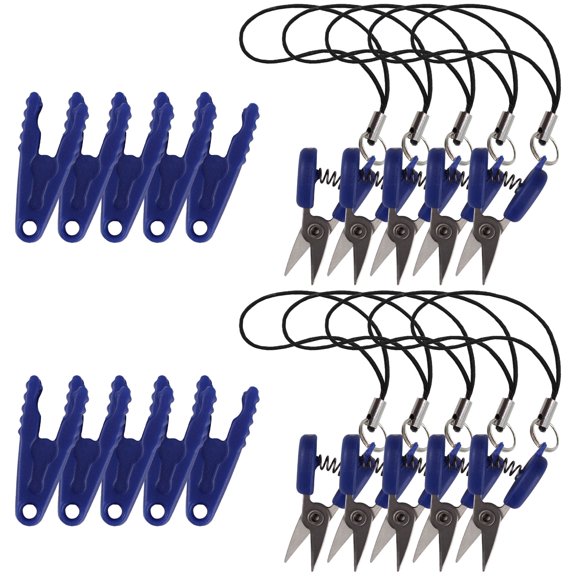 JubileeYarn Snippy Portable Keychain Scissors - Shock Blue - 10 Scissors