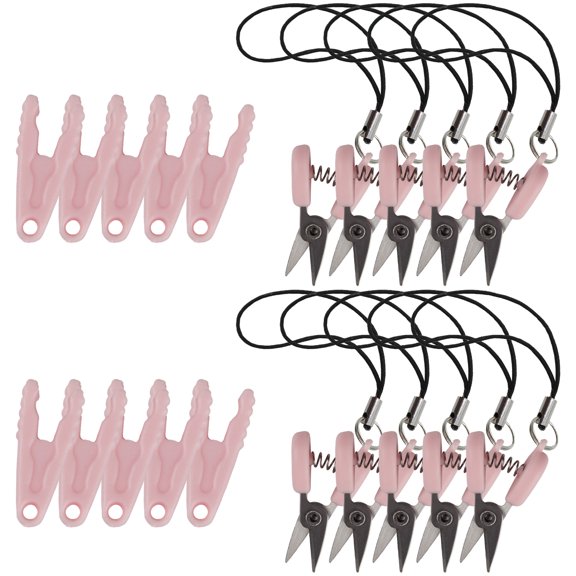JubileeYarn Snippy Portable Keychain Scissors - Sugar Pink - 10 Scissors