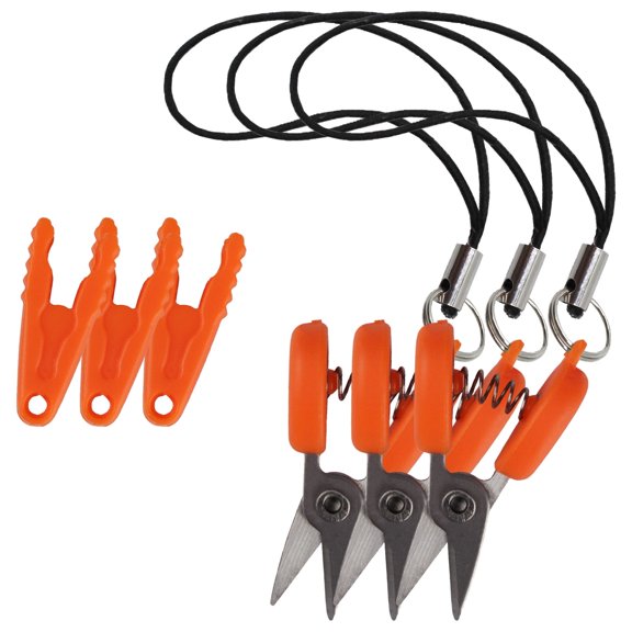 JubileeYarn Snippy Portable Keychain Scissors - Vivid Orange - 3 Scissors