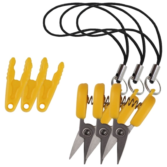 JubileeYarn Snippy Portable Keychain Stainless Steel Scissors - Sunray Yellow - 3 Scissors