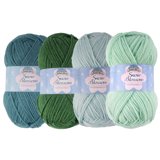 Red Wool Dk JubileeYarn Snow Blossom Yarn - DK Superwash Wool - Shades of Blue - 4 ...