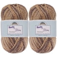 thumbnail image 1 of JubileeYarn Soft and Slim Worsted Bamboo Wool Blend Yarn - Mocha - 100g/Skein - 2 Skeins, 1 of 4