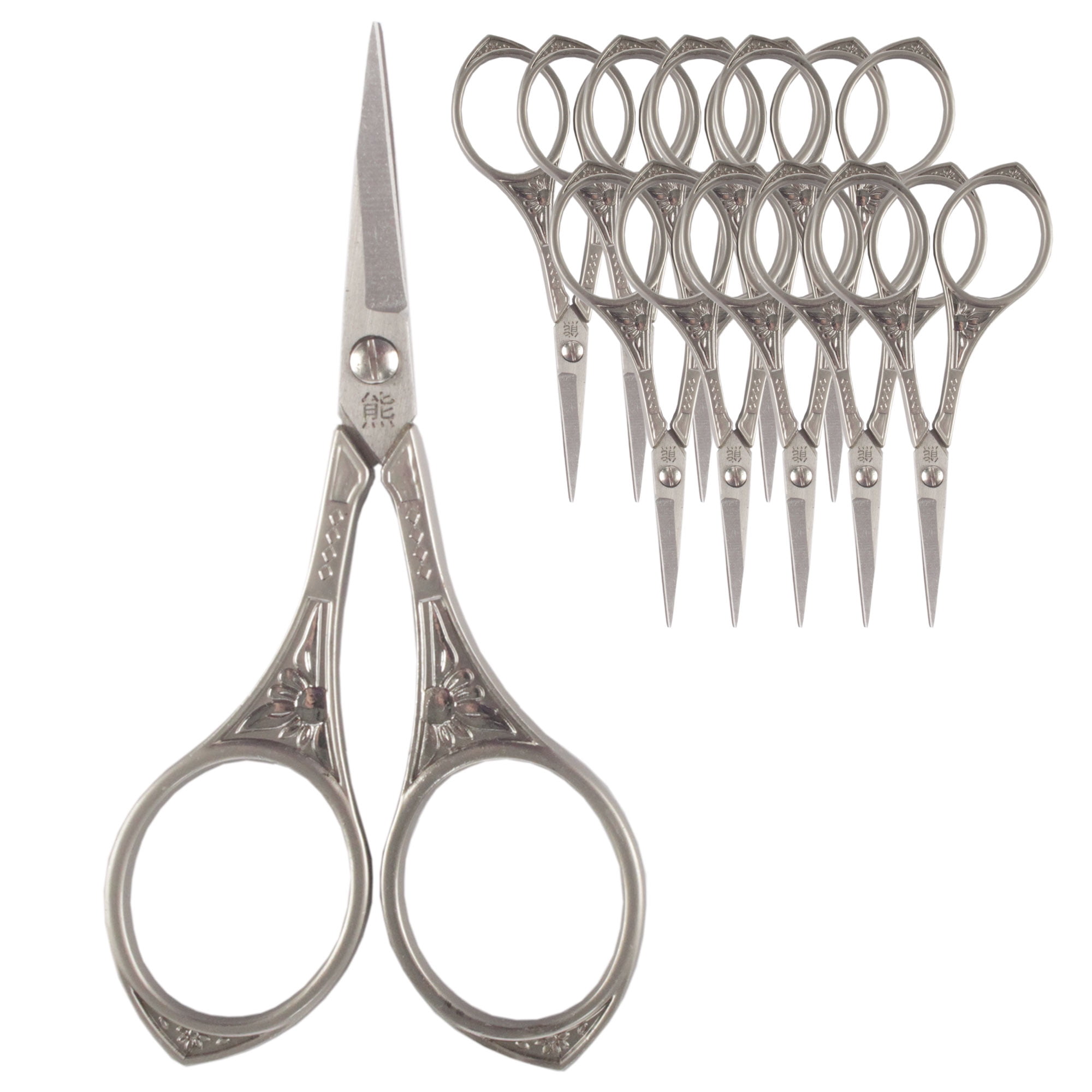 JubileeYarn Sun Motif Embroidery Craft Scissors - Bronze - 10 Pairs