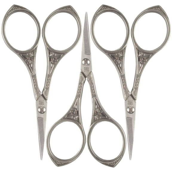 JubileeYarn Sun Motif Embroidery Craft Scissors - Bronze - 3 Pairs