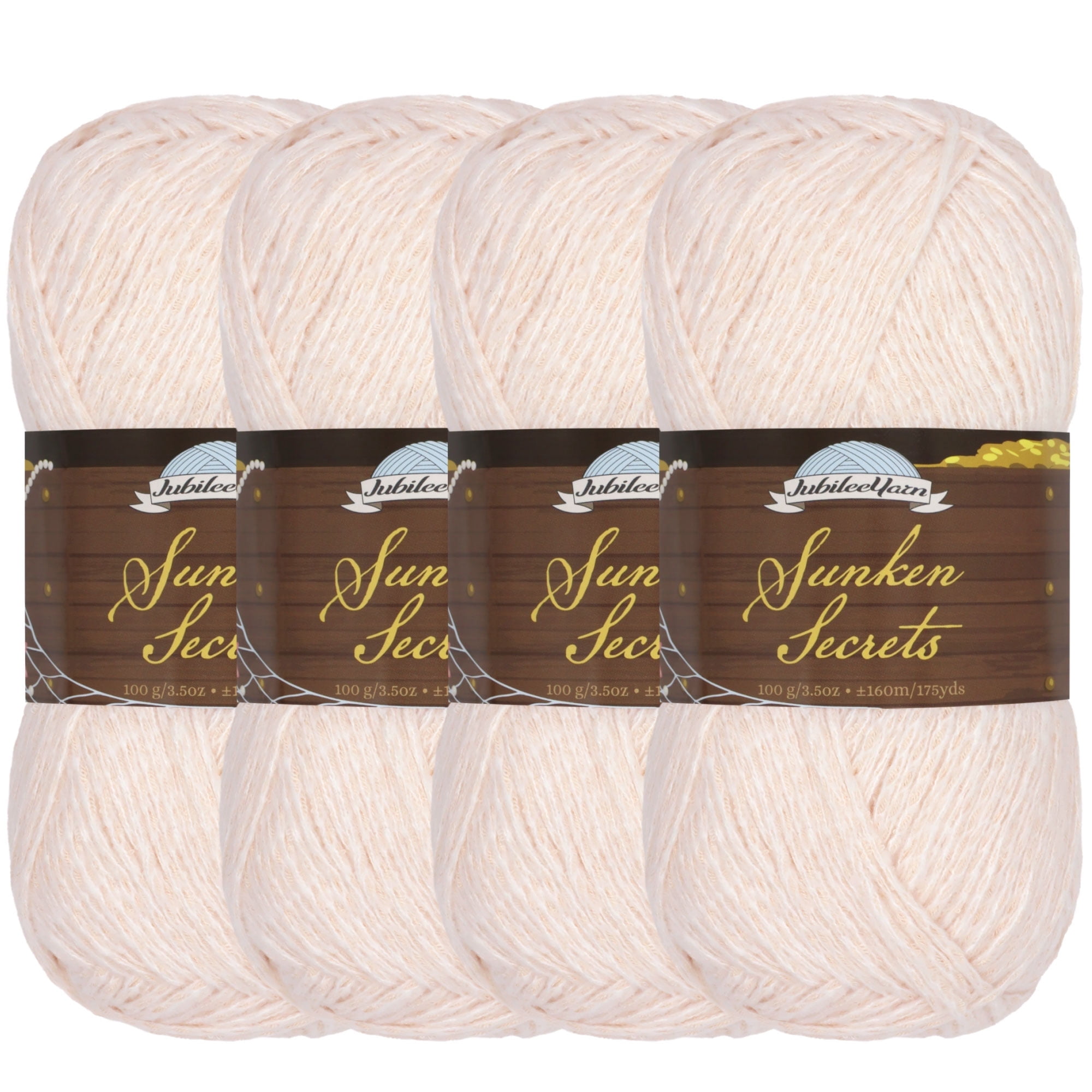 JubileeYarn Sunken Secrets Yarn - Worsted Polyester - 100g/Skein - Gale - 4 Skeins