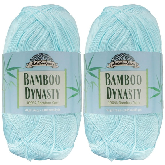 JubileeYarn Super Fine Weight Rayon from Bamboo Fiber Yarn - Powder Blue - 2 Skeins - 50g/skein