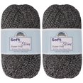 thumbnail image 1 of JubileeYarn Soft and Slim Yarn - 50g/Skein Bamboo Rayon Wool Blend - Heather Black - 2 Skeins, 1 of 7