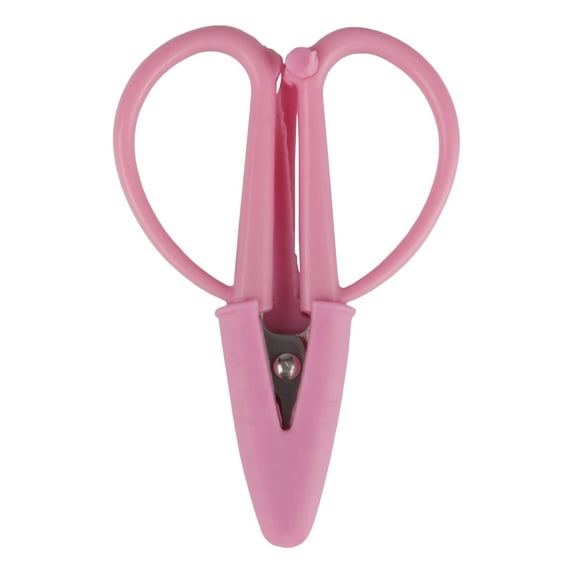 JubileeYarn Tiny Traveler Scissors - Portable Mini Airplane Snips - Sea Pink - 3 Pairs