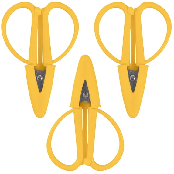 JubileeYarn Tiny Traveler Scissors - Portable Mini Airplane Snips - Sun Drenched - 3 Units