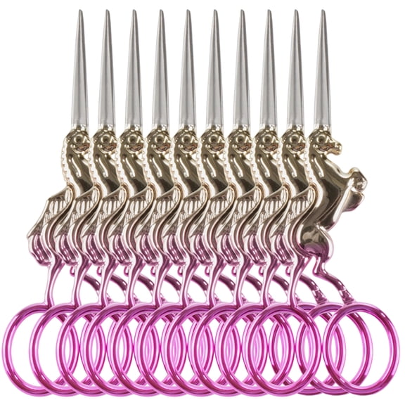 JubileeYarn Unicorn Embroidery Craft Stainless Steel Scissors - Gradient - 10 Pairs