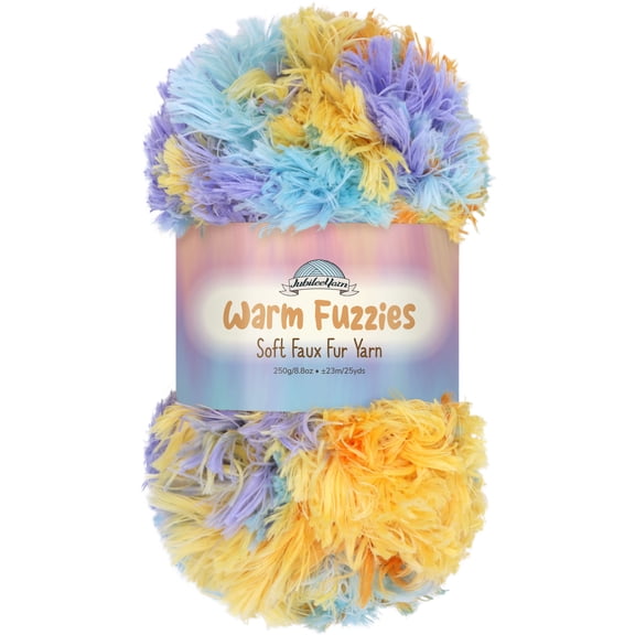 JubileeYarn Warm Fuzzies Soft Faux Fur Yarn - Polyester Bulky Weight - 100g/Skein - Caribbean Beach - 1 Skein