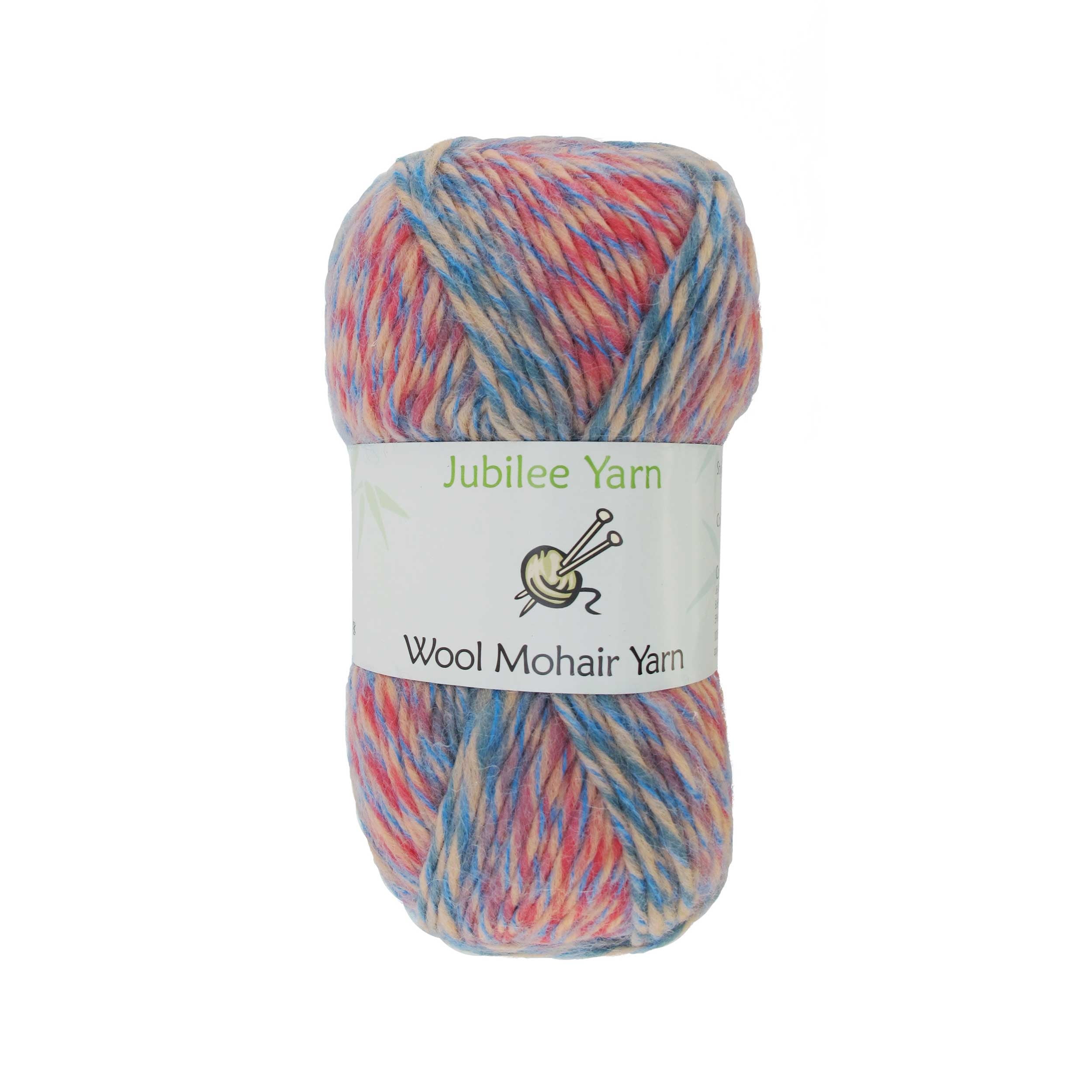 JubileeYarn Wool Mohair Yarn - Ombré Worsted - 100g/Skein - Oasis