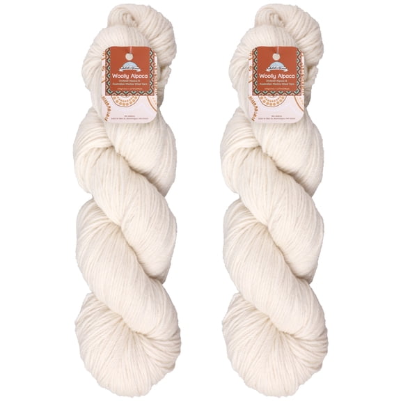 JubileeYarn Woolly Alpaca Yarn - Undyed - 2 Hanks