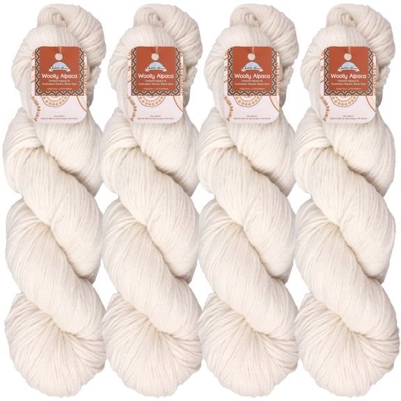 JubileeYarn Woolly Alpaca Yarn - Undyed - 4 Hanks
