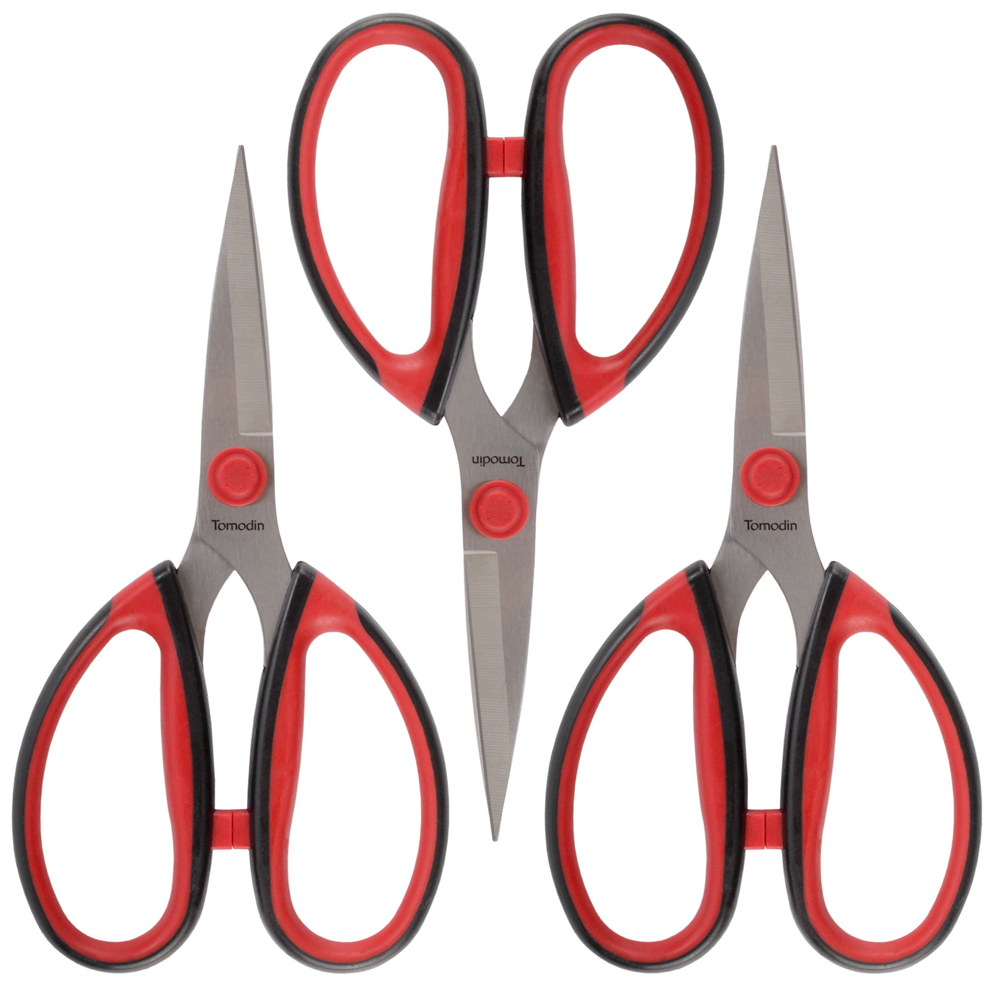 JubileeYarn Workhorse Bertha All Purpose Heavy Duty Scissors - Red & Black - 3 Pairs