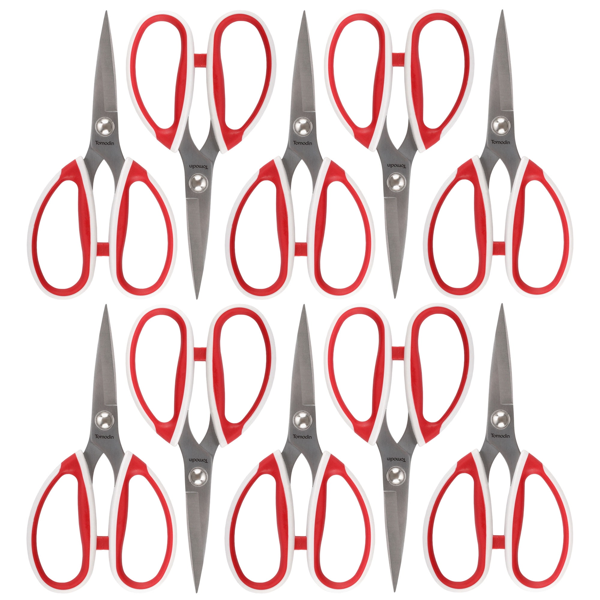 JubileeYarn Workhorse Bertha All Purpose Heavy Duty Scissors - Red & White - 10 Pairs