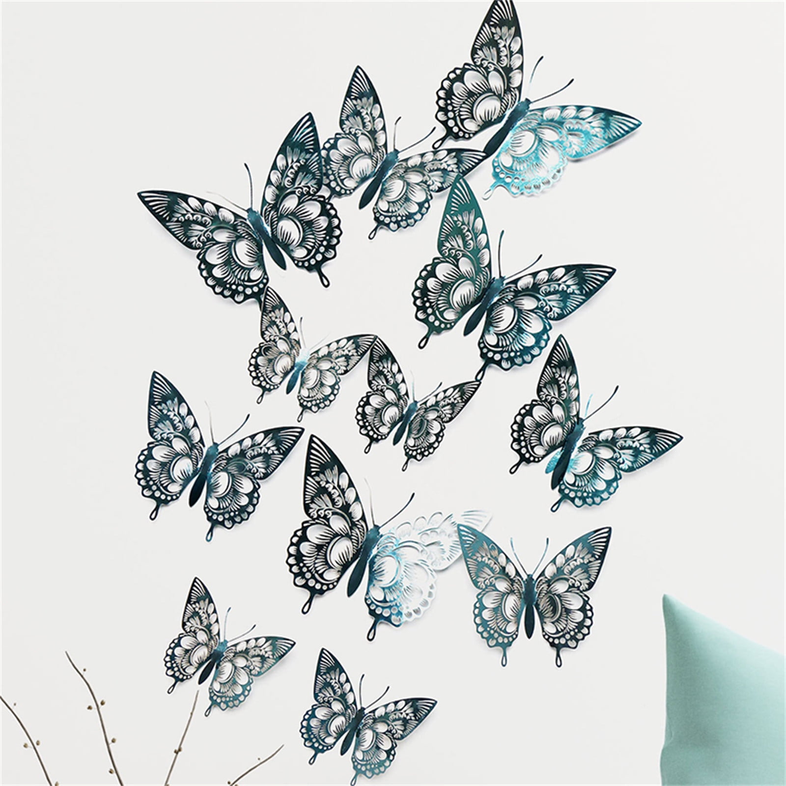 Jubipavy 12pcs 3D Butterfly Wall Stickers Home Decor Decor Decals Room ...
