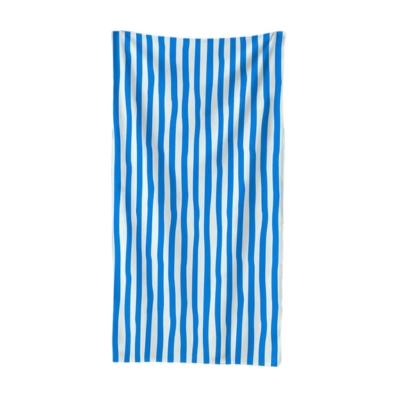 Jubipavy 29.5" x 59" Thin Stripe Microfiber Beach Towel, Quick Dry Sand-Free Towel, Soft Absorbent Towel for Travel, Pool & Camping