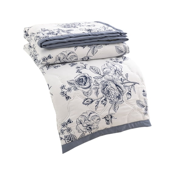 Jubipavy 3-Print Panda & Botanical Summer Quilt, 39.37×59.05in Lightweight Air-Conditioned Blanket