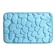 thumbnail image 1 of Jubipavy 3D Pebble Embossed Mat Oval Flannel Carpet Living Room Entrance Mat Bathroom Absorbent Non-Slip Mat, 1 of 4