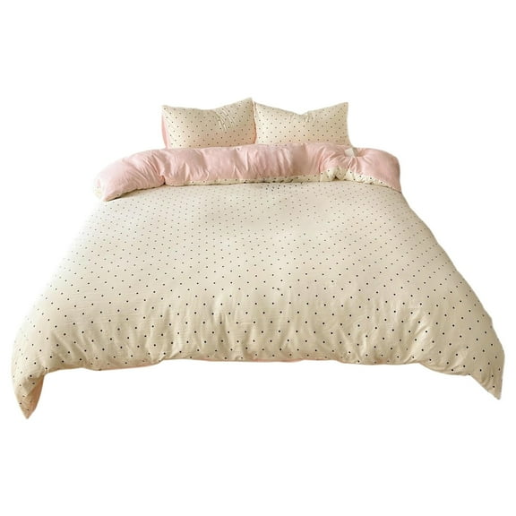 Jubipavy 3PCS Set Quit:78.74*90.55in Sheet:59.05*78.74in Pillowcase:18.89*29.13in Girly Sheet Set 4 Piece Fitted Sheet Set With Duvet Cover And Pillowcases Cozy Bedding Set Comfortable Material