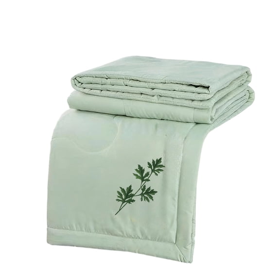 Jubipavy 59.06×78.74in Mugwort-Infused Cooling Summer Quilt, Lightweight Air-Conditioned Room Blanket, 5 Color Options for Home Use