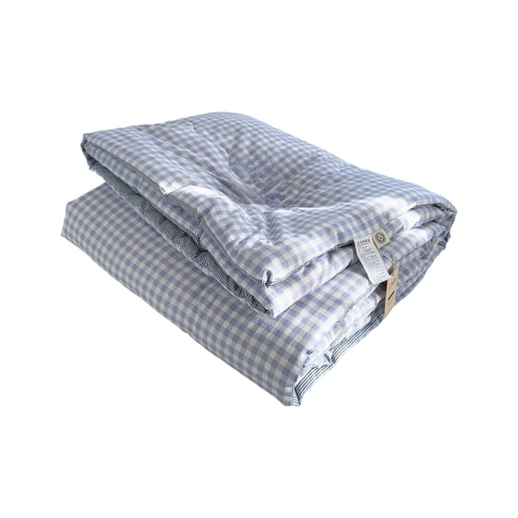 Jubipavy 59.06×78.74in Pure Cotton Plaid Summer Cool Quilt, Lightweight Air-Conditioned Blanket, Machine Washable, 4 Color Options