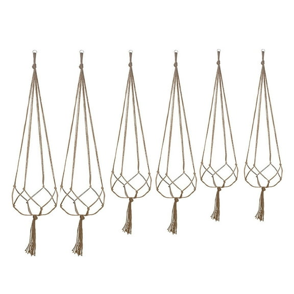 Jubipavy 6PCS Plant Hanger Flower Pot Cotton Rope Wall Plant Indoor Home Decor Gift Home Saving