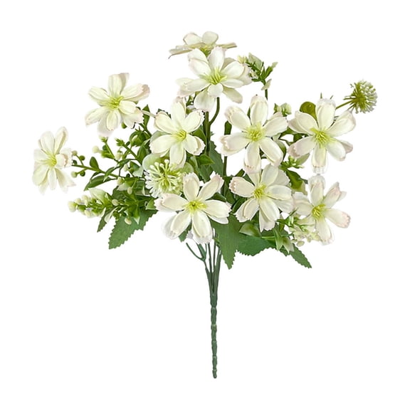 Jubipavy Artificial Flowers Street-side Flower Box Decoration 5-branch 10-head Artificial Butterflys Daisys Flowers Suitable As A Faux Flower Centerpiece For Living Room Coffee Tables
