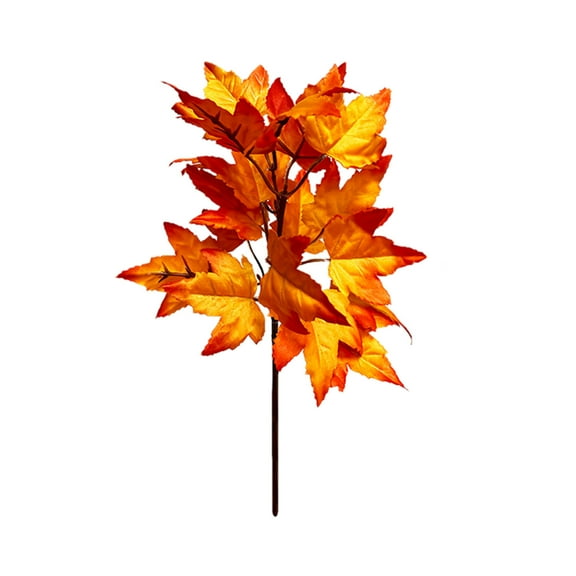 Jubipavy Artificial Greenery Stems Party Wedding Decorations Thanksgiving Autumning Fluffies Maple Leafs Branch Decoration